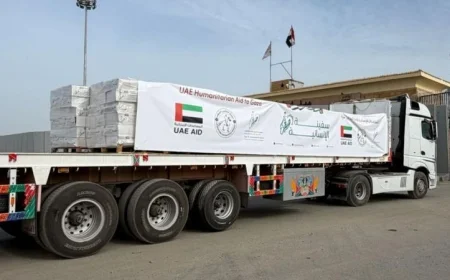 مساعدات إنسانية خاصة من الإمارات تصل الفلسطينيين في غزة