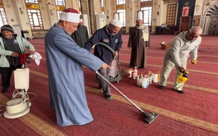 أوقاف البحر الأحمر تشهد انطلاق حملة تنظيف شاملة للمساجد لتحسين البيئة الروحية