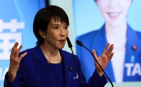 إعادة انتخاب ساناي تاكايتشي كرئيسة وزراء في البرلمان الياباني