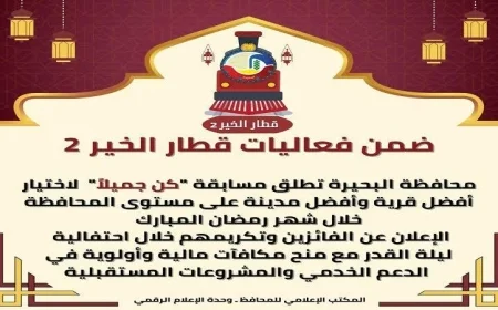 انطلاق مسابقة كن جميلاً لاختيار أفضل قرية وأفضل مدينة في محافظة البحيرة