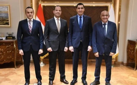 وزير الرياضة يلتقي برئيس المتحدة للخدمات الرياضية وشركة استادات لتعزيز أوجه التعاون