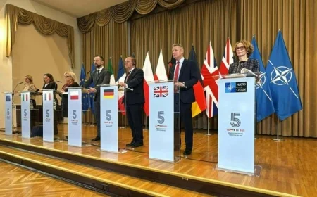 مسؤولة بالناتو تؤكد تعزيز الردع ودعم أوكرانيا في اجتماع المجموعة الأوروبية الخمس