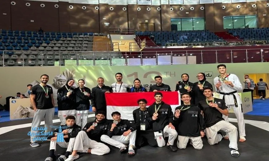 تهنئة وزير الشباب والرياضة لمنتخب مصر للتايكوندو بعد نجاحه المميز في بطولة كأس العرب