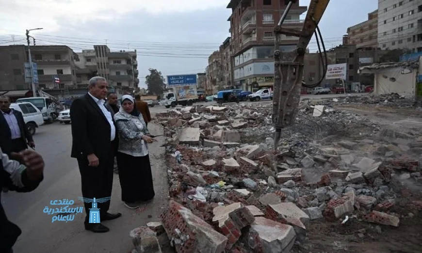 محافظ الغربية يراقب تقدم إزالة حديقة قطور القديمة لتوسيع محور مصرف الزهار