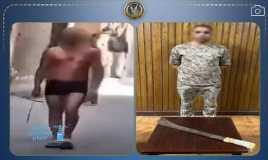 ضبط شخص اعتدى على رجل وابنه بسلاح أبيض في الإسكندرية