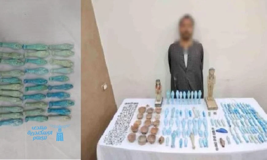 ضبط عامل في أسيوط أثناء حيازته 509 قطع أثرية نادرة ومتنوعة