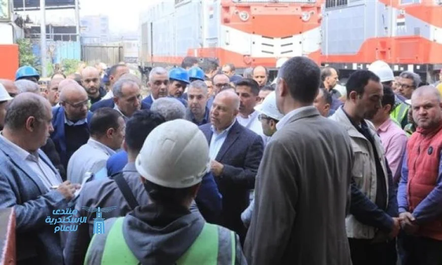 وزير النقل يزور ورش صيانة السكك الحديدية للاطمئنان على سير العمل والتطورات الجديدة