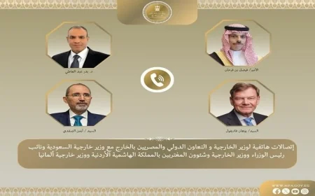 وزير الخارجية يناقش مع نظرائه الألمان والسعوديين والأردنيين سبل خفض التصعيد الإقليمي