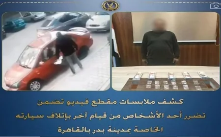 إلقاء القبض على شاب أتلف سيارة جاره بعصا حديدية بسبب خلافات الجوار