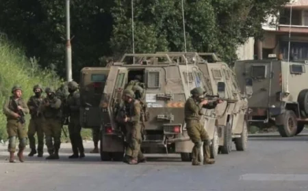 اقتحام قوات الاحتلال البلدة الفلسطينية وإطلاق النار تجاه مركبة مدنية