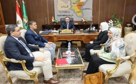 محافظ المنوفية يكرم مديري مستشفى حميات شنتنا الحجر والمركز التكنولوجي تقديراً لجهودهم المتميزة