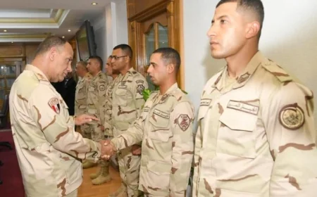 صور وزير الدفاع يستقبل مقاتلي الجيشين الثاني والثالث الميدانيين في لقاء مهم