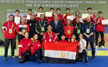 وزير الرياضة يحتفل بإنجاز بعثة الووشو كونغ فو بعد الحصول على 10 ميداليات في بطولة العالم بالصين