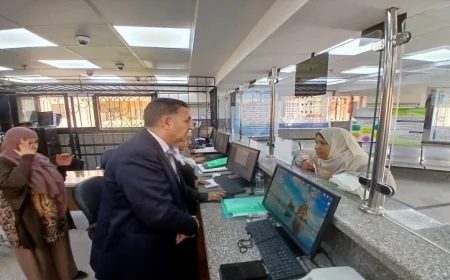 محافظ القليوبية يقوم بجولة تفقدية في المركز التكنولوجي للتأمين الصحي ومدارس قها