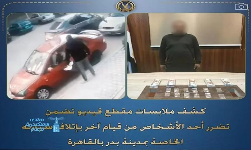 إلقاء القبض على شاب أتلف سيارة جاره بعصا حديدية بسبب خلافات الجوار