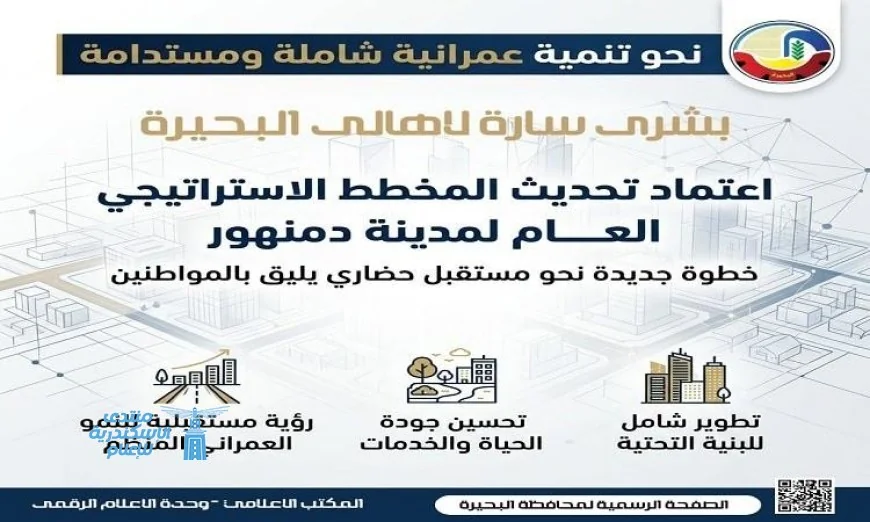 محافظ البحيرة توافق على تحديث المخطط الاستراتيجي لمدينة دمنهور لتعزيز التنمية المحلية