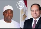 الرئيس السيسي ونظيره الجامبي يتناولان عبر الهاتف تعزيز العلاقات الثنائية