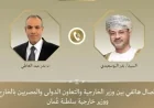 وزير الخارجية يشدد على أهمية التعاون مع نظيره العماني لخفض التصعيد في المنطقة