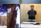 إلقاء القبض على شخص شغب وتكسير كاميرات المراقبة في أحد المنازل