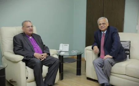 أندريه زكي يرحب برئيس الطائفة المعمدانية في الأردن ويعزز العلاقات الدينية