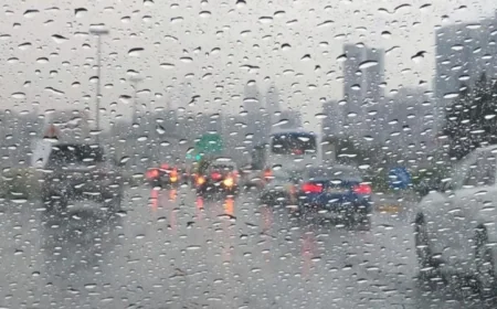 أمطار خفيفة متواصلة في القاهرة الكبرى ووجه بحري وشمال الصعيد