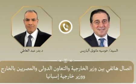 وزير الخارجية المصري يناقش هاتفياً مع نظيره الإسباني جهود مصر في خفض التصعيد الإقليمي