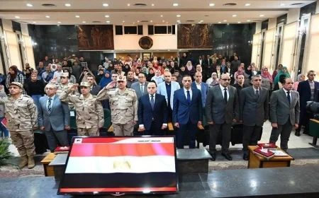 محافظ الغربية ومدير المحاربين القدماء يحتفلان بتكريم أسر الشهداء ومصابي العمليات الحربية