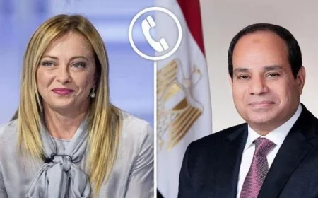 الرئيس السيسي ورئيسة وزراء إيطاليا يبحثان الأوضاع المتوترة في الشرق الأوسط