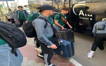 بعثة الجزائر للصالات تصل القاهرة للتأهب لمواجهتي مصر الوديتين