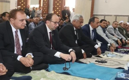 محافظ سوهاج يدشن مسجد الشيخ جمعة في مدينة جهينة بمساحة 300 متر مربع