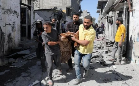 استشهاد 6 فلسطينيين وإصابة العديد في قصف الاحتلال لمخيم البريج وخان يونس في غزة