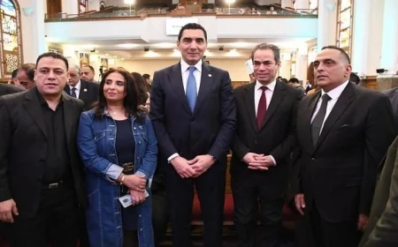 وزير الشباب والرياضة يشارك في احتفالات عيد القيامة المجيد للطائفة الإنجيلية