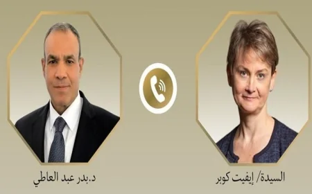 وزير الخارجية المصري يناقش مع نظيرته البريطانية جهود مصر لخفض التصعيد في المنطقة