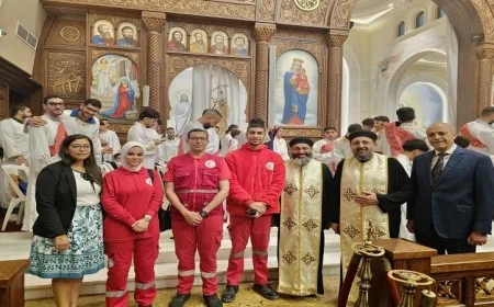 الهلال الأحمر يساهم في تأمين الرعاية الطبية لاحتفالات عيد القيامة في 440 كنيسة