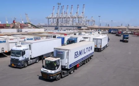 زيادة تدفق شحنات الترانزيت عبر خط الرورو في ميناء دمياط