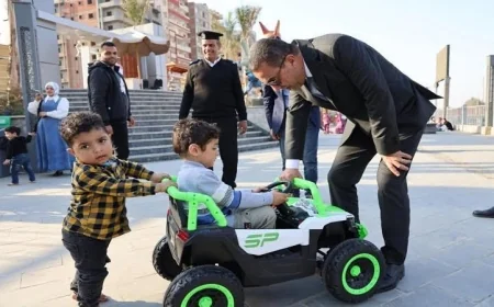 محافظ المنوفية يقوم بجولة للاحتفال بشم النسيم مع الأهالي في الممشى الجديد والحدائق المجاورة