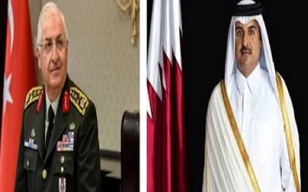 أمير قطر ووزير الدفاع التركي يعززان التعاون العسكري بين البلدين