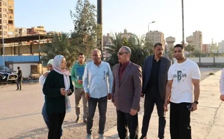 محافظ الإسماعيلية يقوم بجولة تفقدية في أرض المعارض ونادي السلام وحديقتي الخالدين والمعرفة