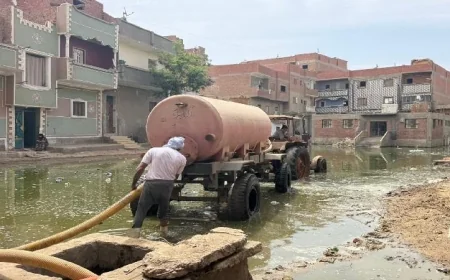 محافظ الفيوم يسعى لحل مشكلة تراكم المياه في قرية السنباط بمتابعة دؤوبة لأعمال الكسح