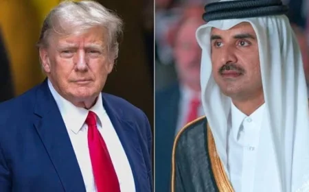 أمير قطر والرئيس الأمريكي يتباحثان حول تقليل التوتر وتأمين استقرار أسواق الطاقة