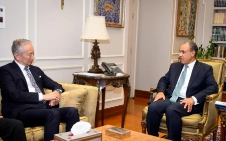 وزير الخارجية يناقش مع المبعوث الياباني آخر مستجدات إعادة بناء غزة