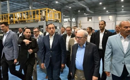 مدبولي يفتتح مصنع جديد للمنتجات الورقية والصحية باستثمارات ضخمة تبلغ 100 مليون دولار