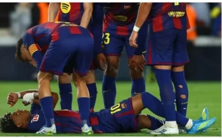 برشلونة يكشف تفاصيل إصابة لامين يامال ومدى تأثيرها على موسم الفريق