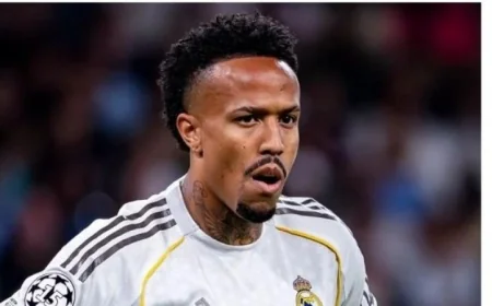 إصابة ميليتاو تقضي على آماله في موسم ريال مدريد