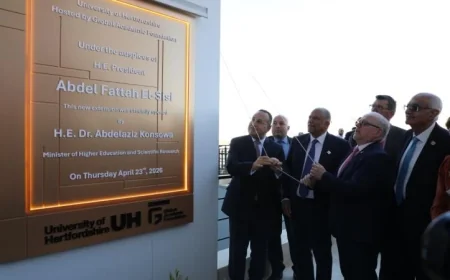 افتتاح مبنى جديد بجامعة هيرتفوردشاير في مصر برعاية وزير التعليم العالي