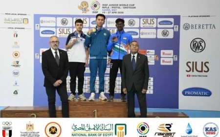 أبطال العالم يتنافسون للفوز بالذهب في بطولة العالم للرماية للناشئين بالعاصمة الإدارية الجديدة