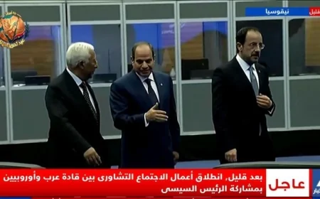 الرئيس السيسي يتوجه إلى قمة الاجتماع العربي الأوروبي في قبرص لتعزيز التعاون المشترك