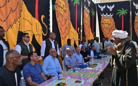 سويلم يزور وادي النقرة في أسوان ويحتفل مع المزارعين بنجاح موسم الشتاء