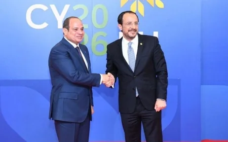 الرئيس السيسي ونظيره القبرصي يتعاونان لربط حقول الغاز القبرصية بالبنية التحتية لمصر