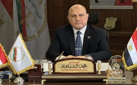 تهنئة رئيس النيابة الإدارية للرئيس السيسي والقوات المسلحة بمناسبة عيد تحرير سيناء